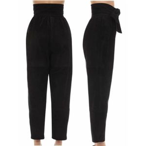 Leather/suede ZIMMERMANN bow self tie pants (Z3)